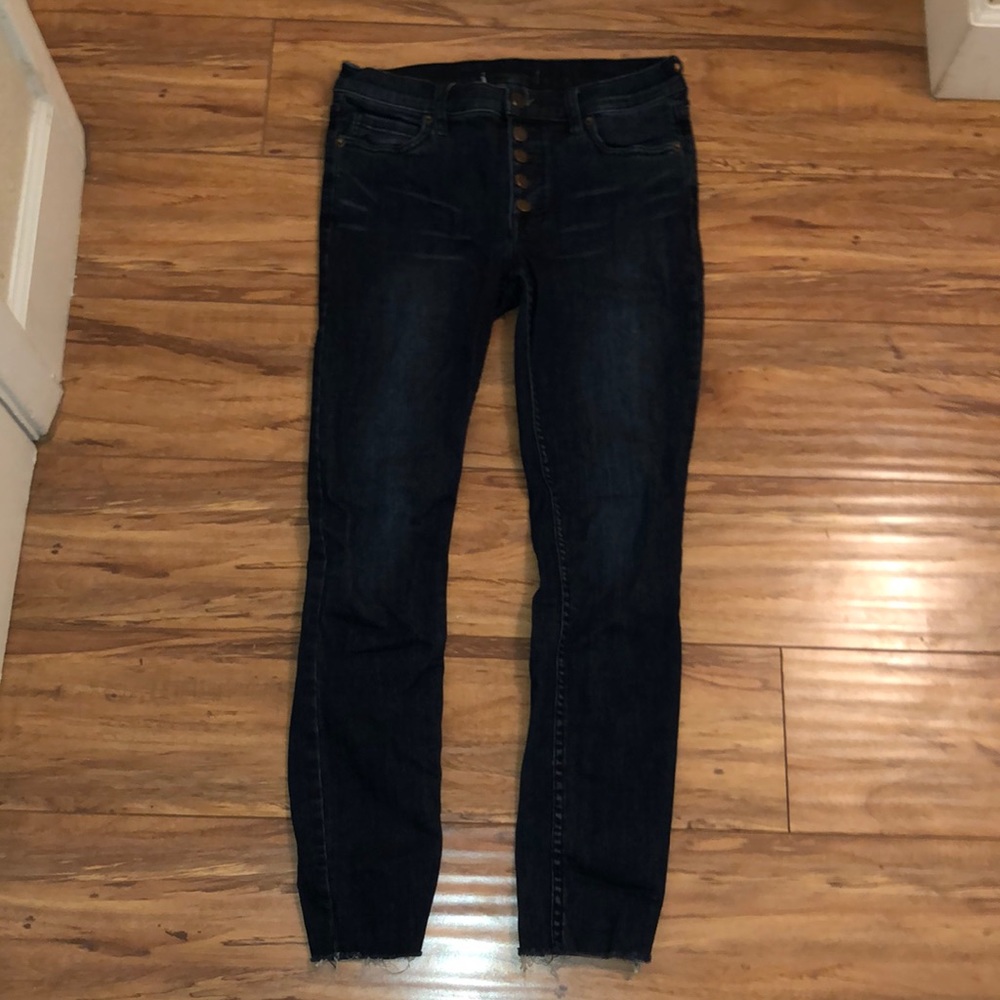 Free people Reagan button front jean sz 27